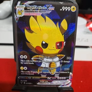 Pikachu Vegeta Pokemon Card VMAX GX EX GX ACG Holo Cosplay - Picture 1 of 5