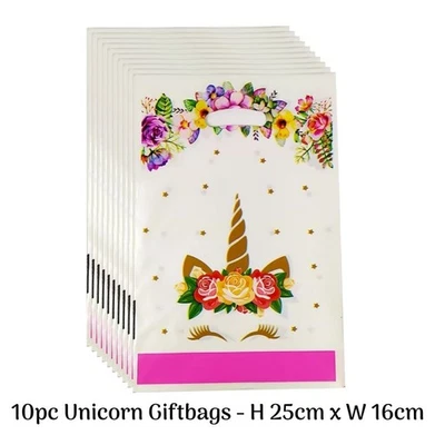 10piece Unicorn party bags gifts bag loot bags Party favor kids treat for girls
