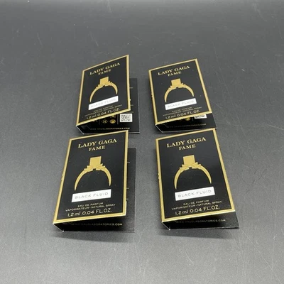 Lady Gaga Fame Black Fluid 4-CT Sample Lot 1.2 mL .04 FL OZ - READ DESCRIPTION - Image 1 of 4