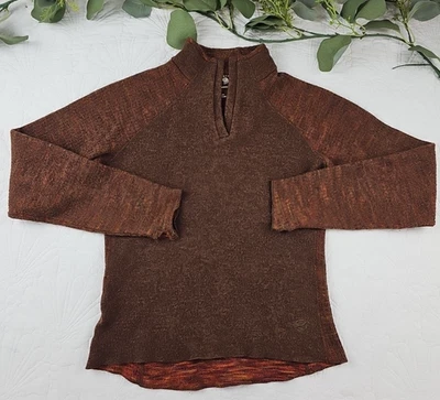 Suéter tejido Mountain Hardwear para mujer marrón cuello falso mezcla de lana XS Foto 1 de 4