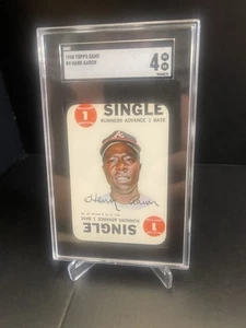 Juego Topps 1968 Hank Aaron #4 SGC VG EX-MLB-HOF-Braves - Imagen 1 de 8
