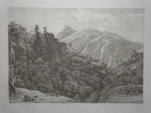 Vicino a Subiaco - Paisaje colina Italia - aguafuerte Mechau - 1793 - Imagen 1 de 5