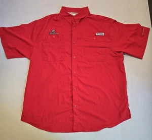 Camisa Georgia Bulldogs Columbia PFG para hombre L ventilada manga corta abotonada roja - Imagen 1 de 11