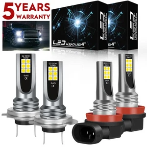 H7 H9 For Suzuki Hayabusa 2008-2009 2011-2018 LED Headlight 6000K White 4x Bulbs - Picture 1 of 11