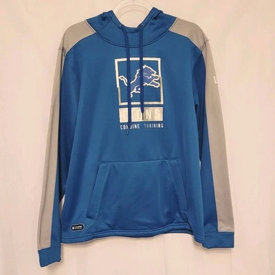 Detroit Lions NFL New Era Azul Combinar Auténtico Tiro Pullover Sudadera con Capucha Para Hombre L  Foto 1 de 4