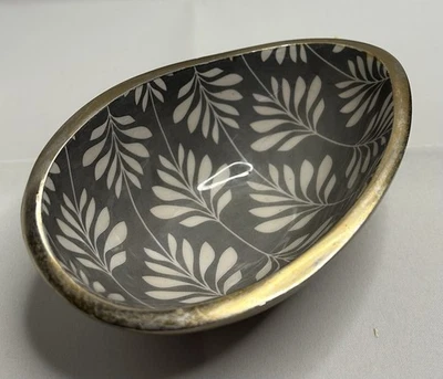 "Plato baratija gris cuenco orgánico regalo pequeño KARMA™ 5,5x3,75x2""" Foto 1 de 4