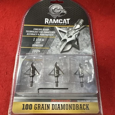 Ramcat Diamondback Fixed Blade Broadheads -100 Grain - Image 1 of 4