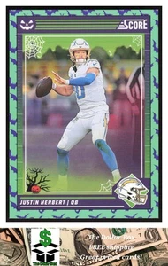 2024 Score-A-Treat Green Bats #163 Justin Herbert - Los Angeles Chargers - Bild 1 von 2