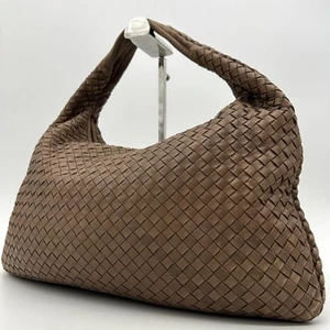 Bottega Veneta Hobo Shoulder Bag Intrecciato Brown Used - Picture 1 of 12