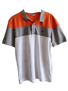 Calvin Klein Golf Polo Shirt Men's Medium Colour Block Short Sleeve Collared - Picture 1 of 9