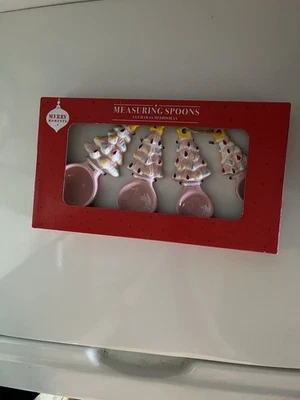 2025 ALDI Christmas Measuring Spoons Set of 4 New In Box Holiday Season - Image 1 of 4