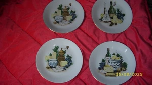 Käseteller 4x ,Abendbrotteller, Vorspeise ,Porzellan,  Kahla, DDR, gebraucht, - Bild 1 von 6