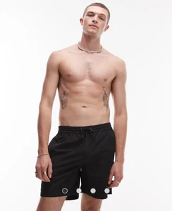 $73 NWOT ALLSAINTS Ramskull Multipurpose 15” Swim Shorts Men S 30x5.5” Mesh Line - Picture 1 of 17