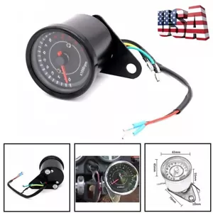 For Chopper Cafe Racers Universal 12V LED Motorcycle 0-13000RPM Tachometer Gauge - Picture 1 of 9