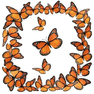 60 Pcs Monarch Butterfly Decor Artificial Butterflies for Bouquets Crafts - Picture 1 of 7