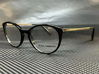 DOLCE & GABBANA DG3242 501 Black 50 mm Women's Eyeglasses - Image 1 of 4