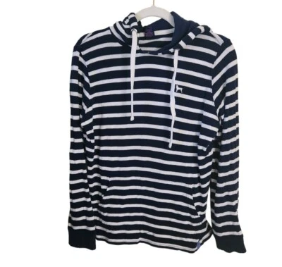 Sudadera con Capucha The Black Dog Algodón Rayas Blanco Azul Marino Talla S Foto 1 de 4