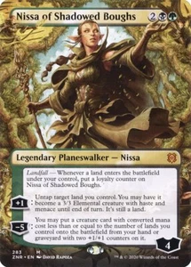 MTG *Nissa of Shadowed Boughs Borderless X1*(NM) Zendikar Rising Magic Free Ship - Bild 1 von 1