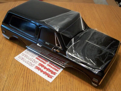 Fits Traxxas TRX-4 1/10 1972 K5 Chevy Blazer Black Clipless Body & Inner Cage - Image 1 of 4