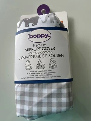 Boppy premium support cover gray and white check - Image 1 of 2