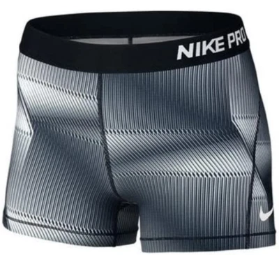 NEW! NIKE PRO [L] Women 3.0" COMPRESSION Gym/Run Shorts-Black/Printed 830674-010 - Image 1 of 4