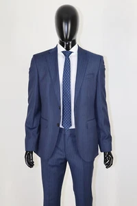 HUGO BOSS Suit, Mod. H-Jeckson-214, Size 94 / US 38L, Regular Fit, Navy - Picture 1 of 13
