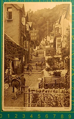 Postal de Gran Bretaña 1924, Clovelly, High Street, fotograbado exclusivo, usada Foto 1 de 4