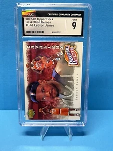LeBron James Graded CGC 9 2007 Upper Deck Basketball Heroes #LJ-9 - Picture 1 of 2