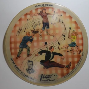 78 RPM VOGUE PICTURE DISC R722 TEAR IT DOWN PUT THAT RING ON MY FINGER RECORD - Picture 1 of 24