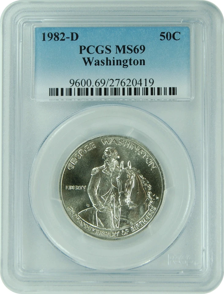 1982-D PCGS MS69 Washington Commemorative Half Dollar (New PCGS Label) - Image 1 of 1