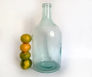 Vintage Large Clear Glass Jug Bottle One Gallon Old Huge Wine Beer Water Retro - Picture 1 of 6