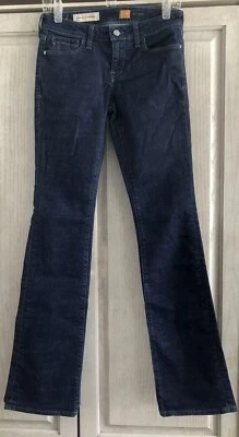 Pantalones de mezclilla para mujer Pilcro Letterpress 26 azul elástico pierna recta antracita Foto 1 de 4