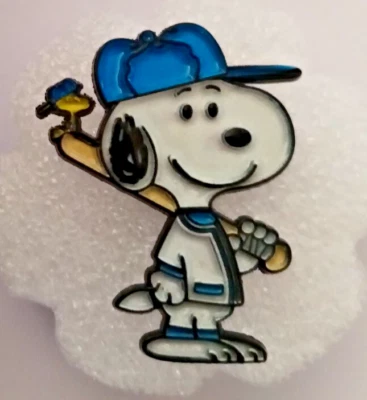 SNOOPY-BASEBALL ENAMEL PIN-SHIP ALL THE PINS YOU BUY FOR $4.99-VISIT OUR STORE - Image 1 of 4