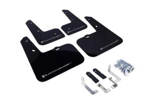 Rally Armor MF24-UR-BLK/SIL for 12-18 Hyundai Veloster Black Mud Flap Silver - Picture 1 of 4