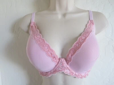 SUJETADOR CON AROS NATORI 36 DD #730023 PLUMAS CONTORNO, ROSA/MELOCOTÓN, NUEVO CON ETIQUETAS $68 Foto 1 de 4