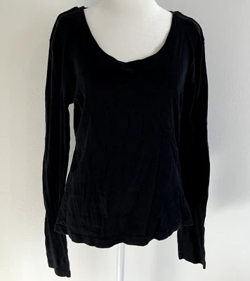 0475 - Steve & Barry's XL 100% хлопок черная рубашка с длинным рукавом - Изображение 1 из 4