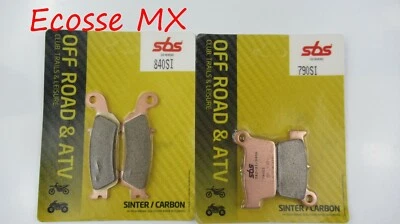 Pastillas de freno delanteras traseras Yamaha YZ450F 2008-2019 SBS 840SI 790SI Foto 1 de 4