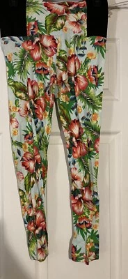 Leggings LCA Mujer Activos Florales Rosa Verde Talla Pequeña Foto 1 de 4