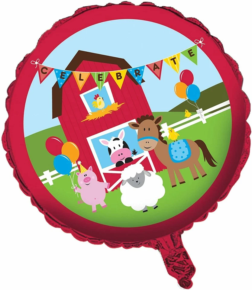 Farm Barnyard Party Supplies Farmhouse Foil Balloon Birthday Decoration Animals - Image 1 of 1