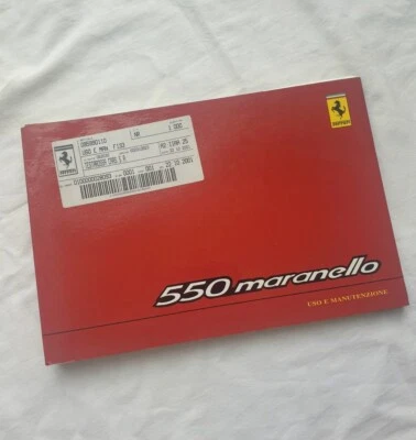 FERRARI 550 MARANELLO OWNER MANUAL 08/96  1° EDITION - USO E MANUTENZIONE 550 - Immagine 1 di 4