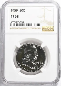 1959 Franklin 50C NGC PF 68 - Bild 1 von 8