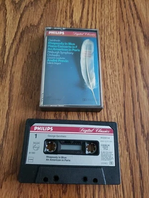 Gershwin - Rhapsody In Blue Piano Concerto In F André Previn Cassette Tape 1985 - Image 1 of 4