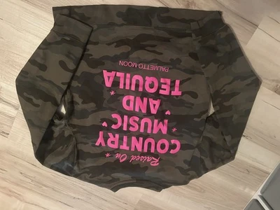 ЖЕНСКИЕ PALMETTO MOON ПОДНЯТЫЕ НА КАНТРИ МУЗЫКА И ТЕКИЛА КАМУФЛЯЖ ВОРОТА РАЗМЕР S - Изображение 1 из 4