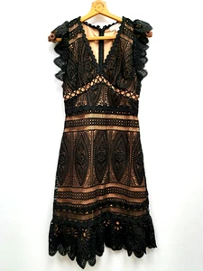 Michael Kors Black Lace A-Line Polyester Sleeveless Size XS - Picture 1 of 9