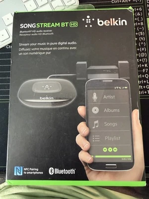 Receptor de audio Belkin Song Stream BT HD Bluetooth HD nuevo-caja abierta SIN USAR Foto 1 de 2