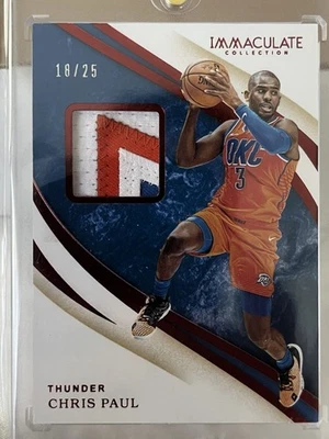 Parche Jersey Chris Paul 19/20 Colección Inmaculada Juego Usado #18/25 Thunder Foto 1 de 2