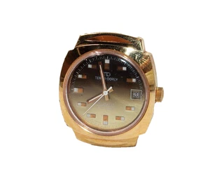 TD TENOR DORLY MEN'S Wrist Watch Date AUTOMATIC Vintage Winds / Ticks Good - Picture 1 of 7