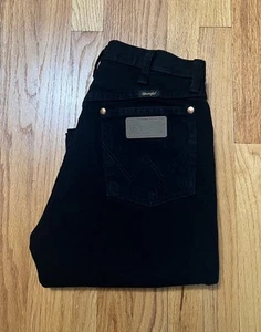 NWOT Wrangler 13MWZ Original Fit Cowboy Cut Western Boot Jeans Black Size 28x34 - Picture 1 of 4