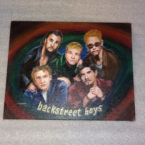 Backstreet Boys dipinto originale fan art 1999 Willard W. Hotfset acrilico 8x10 - Foto 1 di 8