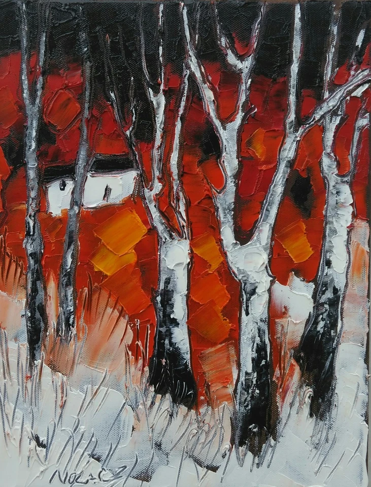 Toile originale de NOLAC  35x27 cm - VIDE ATELIER du 10, 11 et 12 octobre! - Photo 1/1